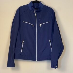 Banana Republic Men’s Lightweight Blue Moto Jacket Size L